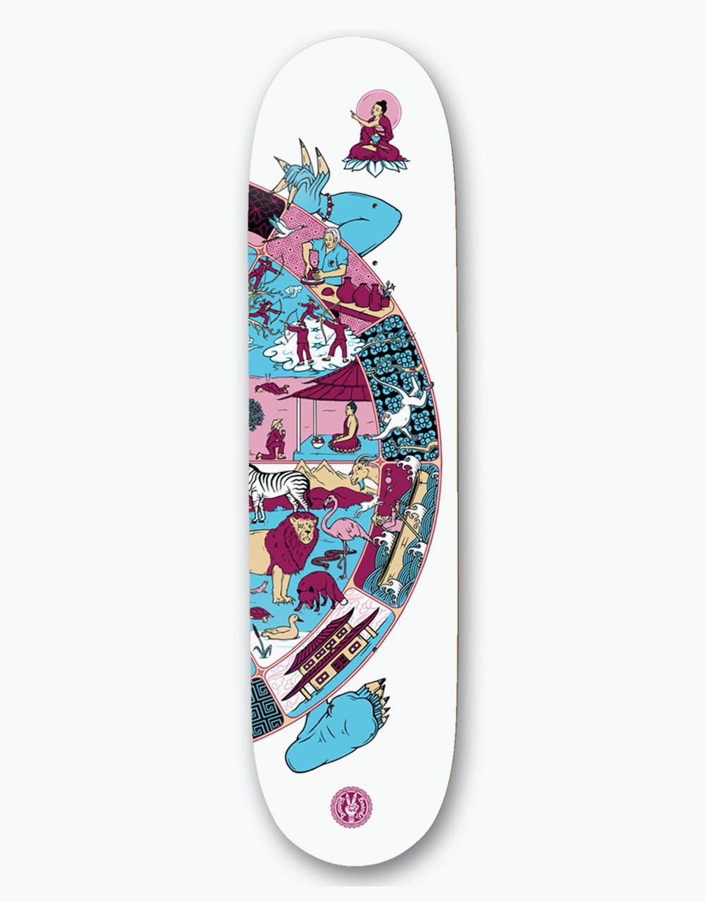 Drawing Boards Wheel of Life 3 Skateboard Deck - 8.3"