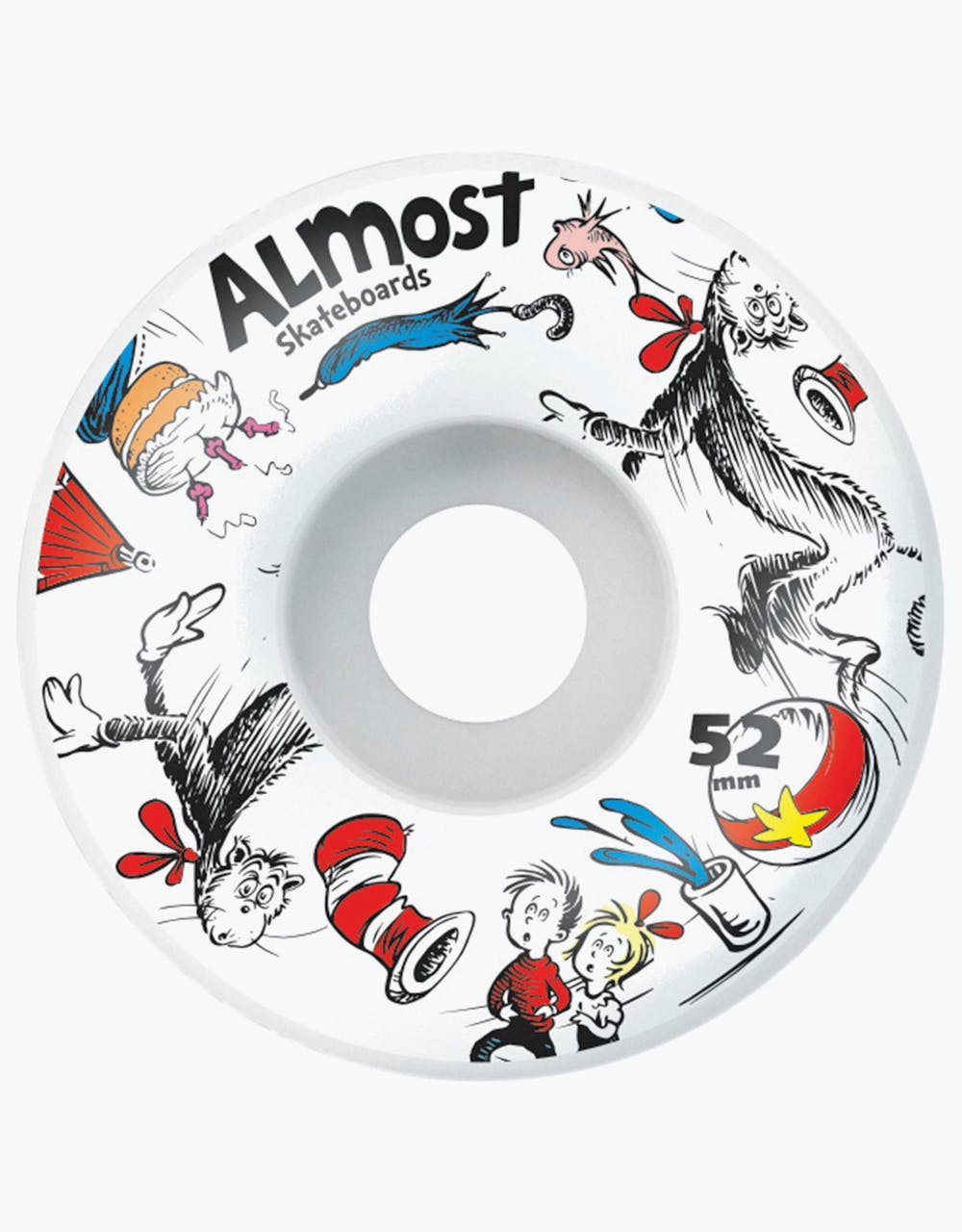 Almost x Dr. Seuss Cat Face Complete Skateboard - 7.875"