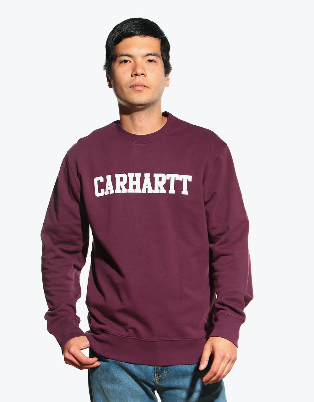 Carhartt WIP College Sweat - Shiraz/White