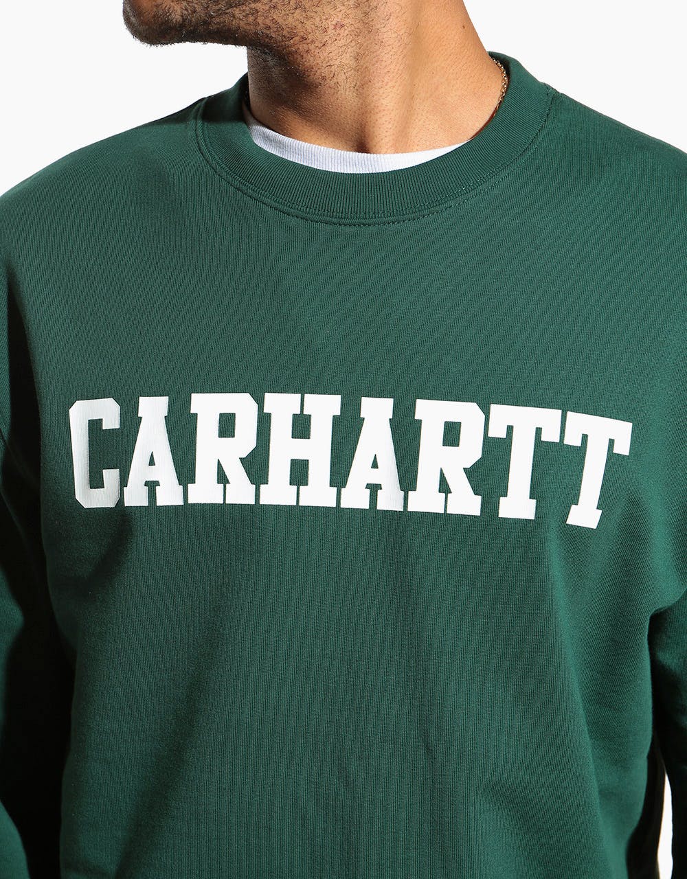 Carhartt WIP College Sweat - Treehouse/White