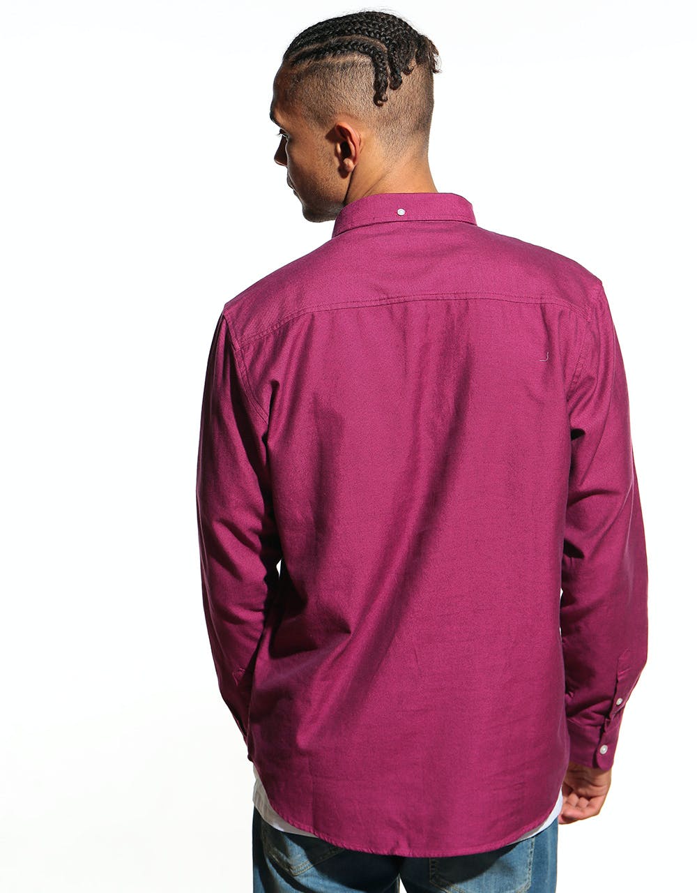 Carhartt WIP L/S Dalton Shirt - Ruby Pink (Heavy Rinsed)