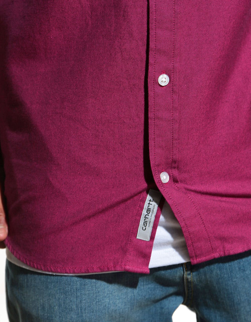 Carhartt WIP L/S Dalton Shirt - Ruby Pink (Heavy Rinsed)