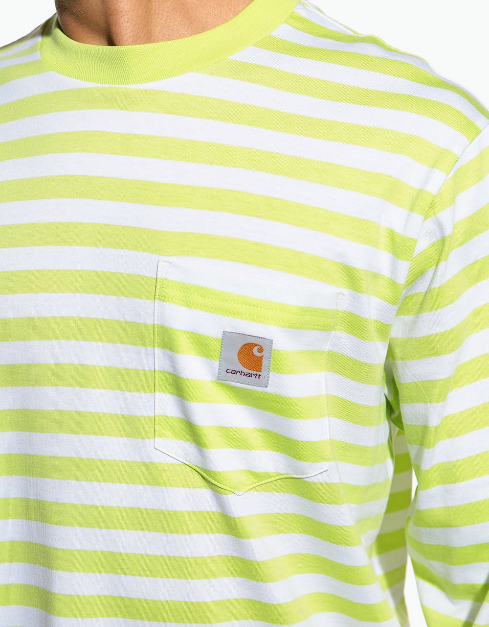 Carhartt WIP L/S Scotty Pocket T-Shirt - Lime/White