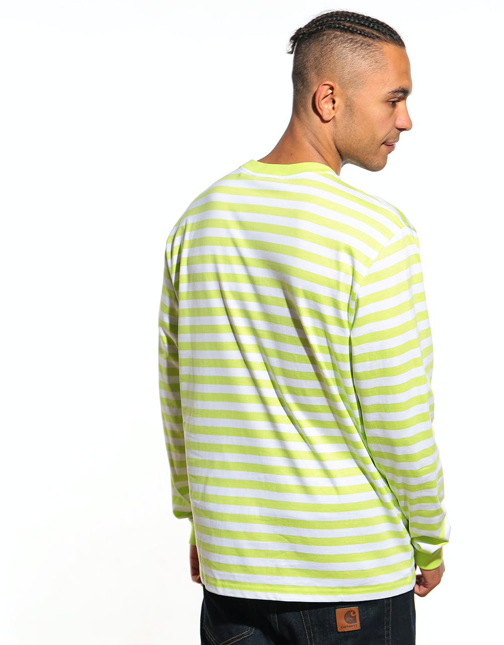 Carhartt WIP L/S Scotty Pocket T-Shirt - Lime/White