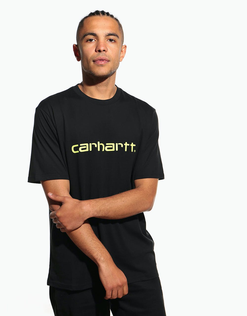 Carhartt WIP S/S Script T-Shirt - Black/Lime
