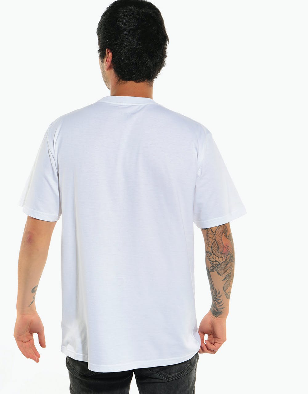 Carhartt WIP S/S Fading Script T-Shirt - White/Pop Coral
