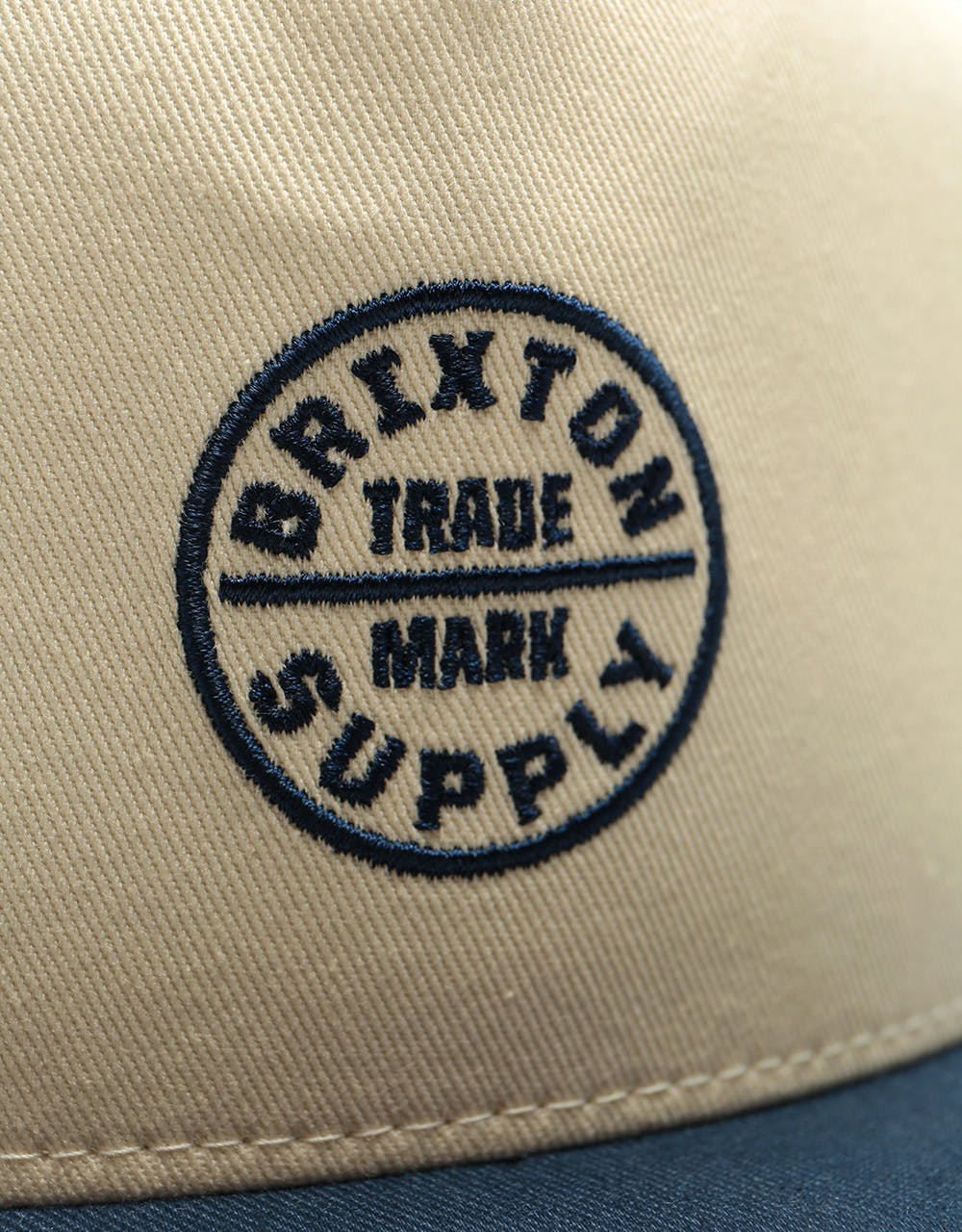 Brixton Oath 110 Snapback Cap - Dove/Washed Navy