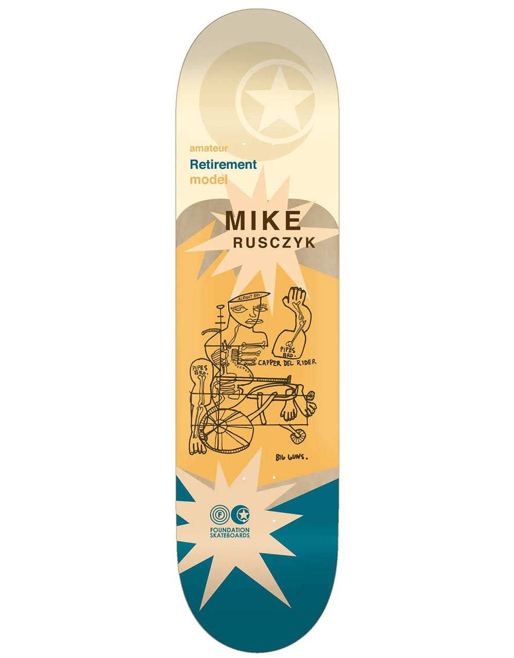 Foundation Rusczyk Retirement Skateboard Deck - 8.25"