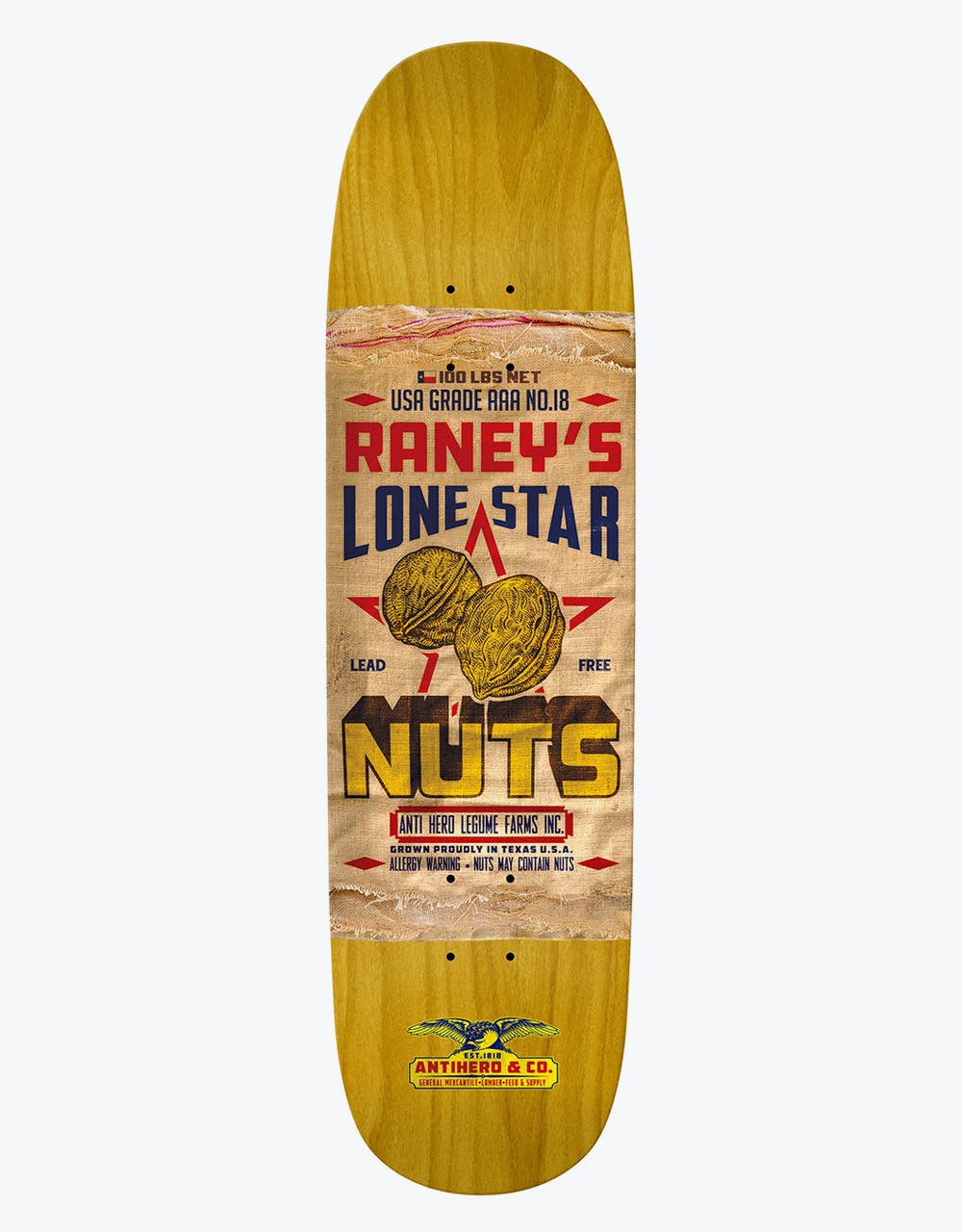Anti Hero Raney General Mercantile Skateboard Deck - 8.63"