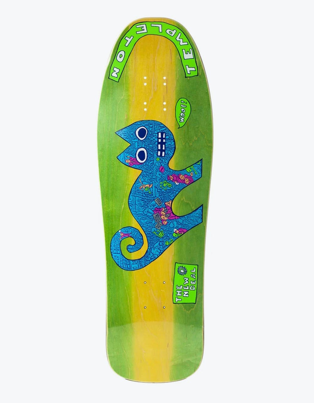 The New Deal Templeton Cat Neon HT Skateboard Deck - 9.75"