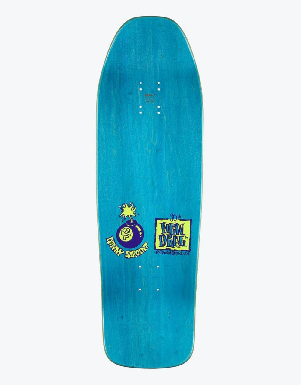 The New Deal Sargent Monkey Bomber Neon HT Skateboard Deck - 9.625"