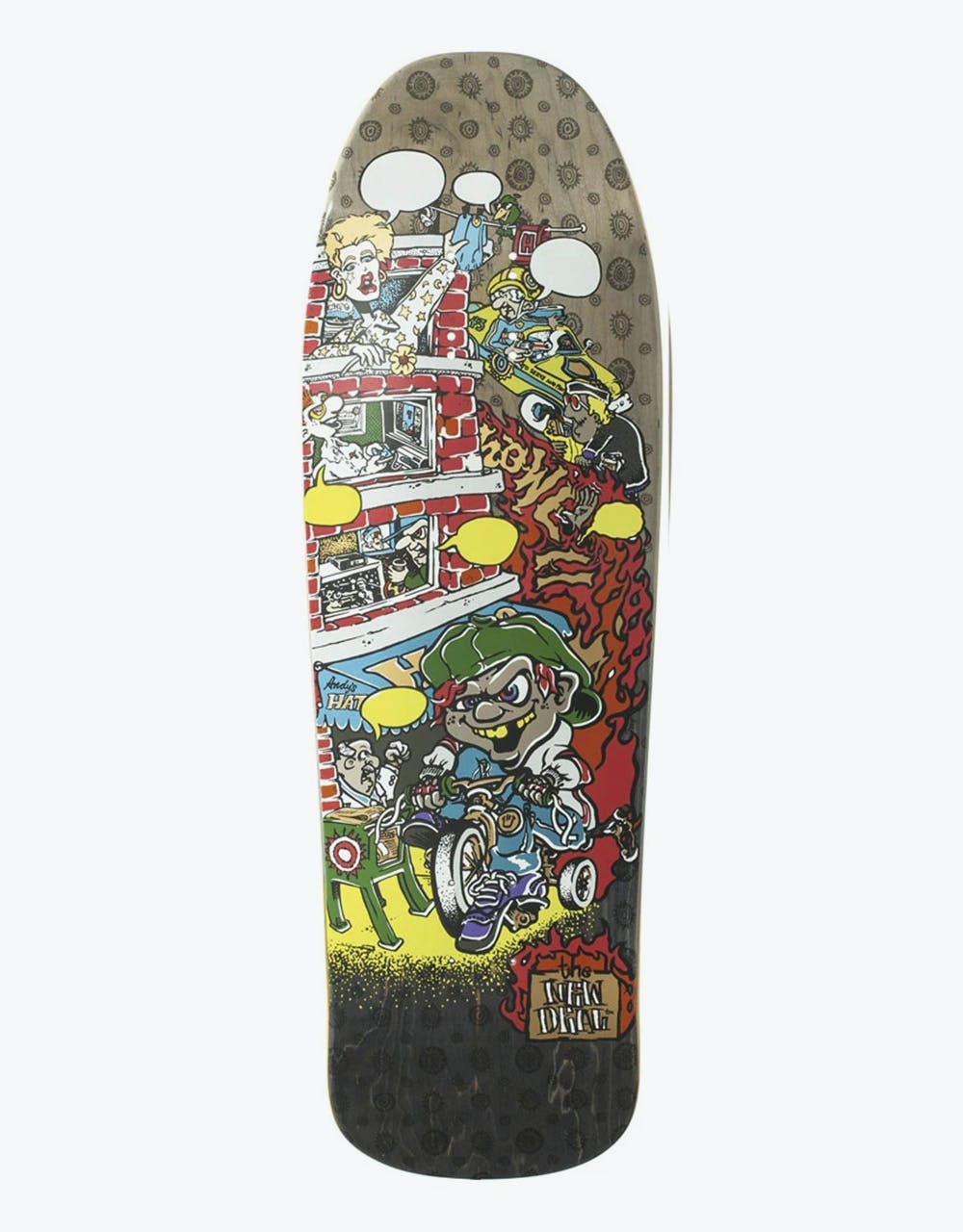 The New Deal Howell Tricycle Kid Metallic HT Skateboard Deck - 9.625"