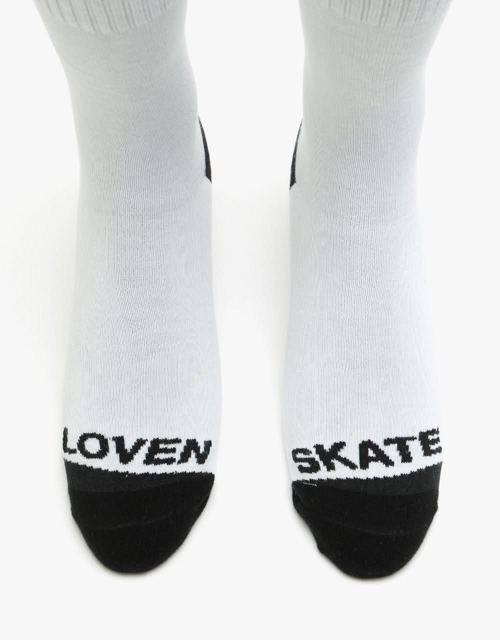 Lovenskate Pitch Ready Socks - White/Black