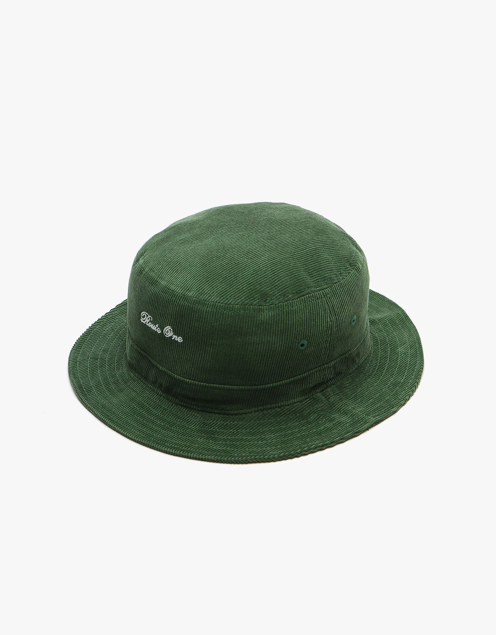 Route One Script Cord Bucket Hat - Forest Green