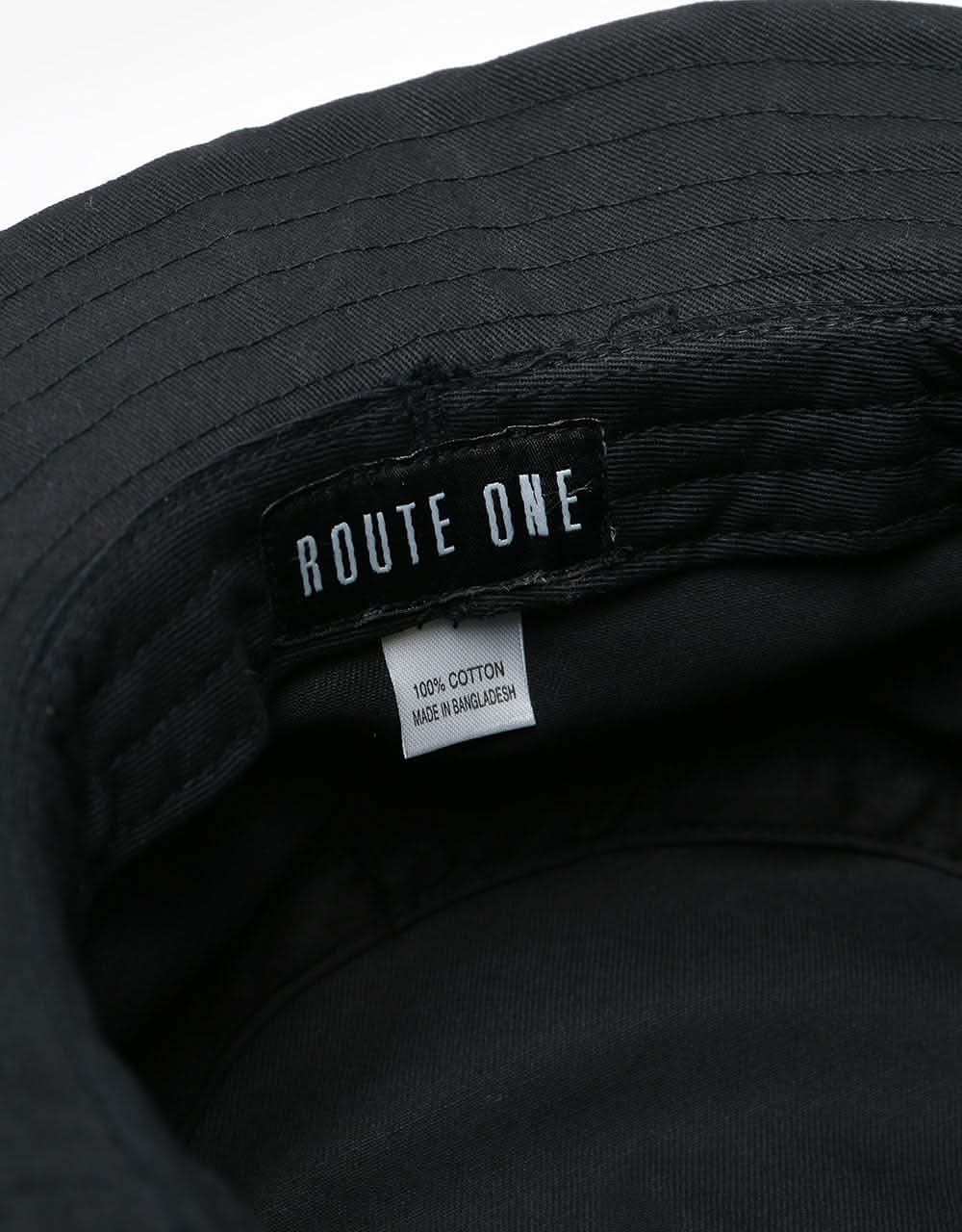 Route One Brimmed Bucket Hat - Black