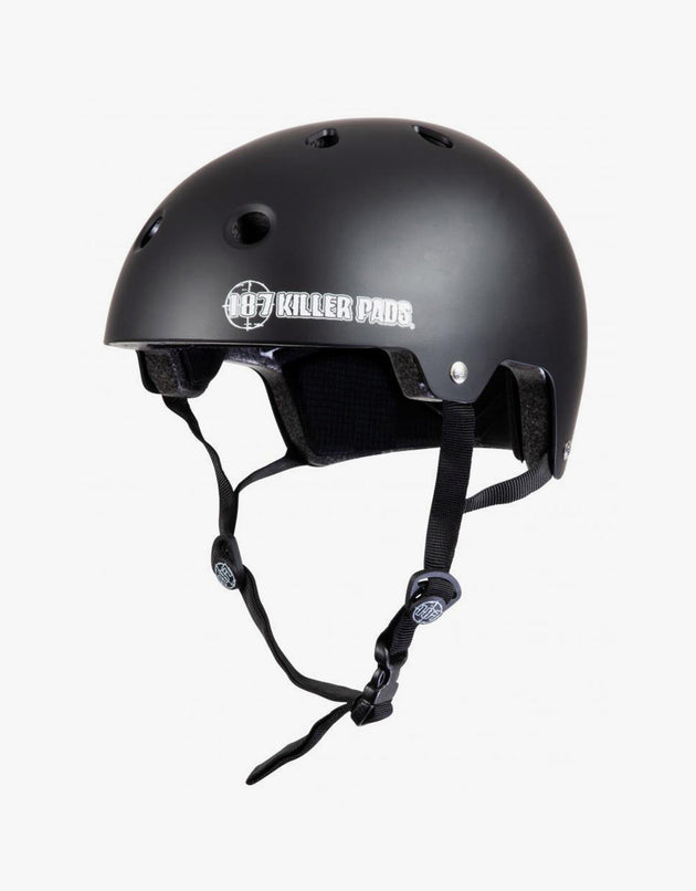 187 Killer Pads Certified Junior Adjustable Helmet - Matte Black