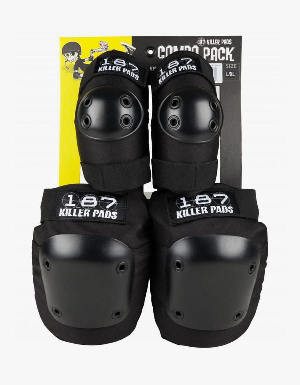 187 Killer Pads Knee & Elbow Combo Pack - Black