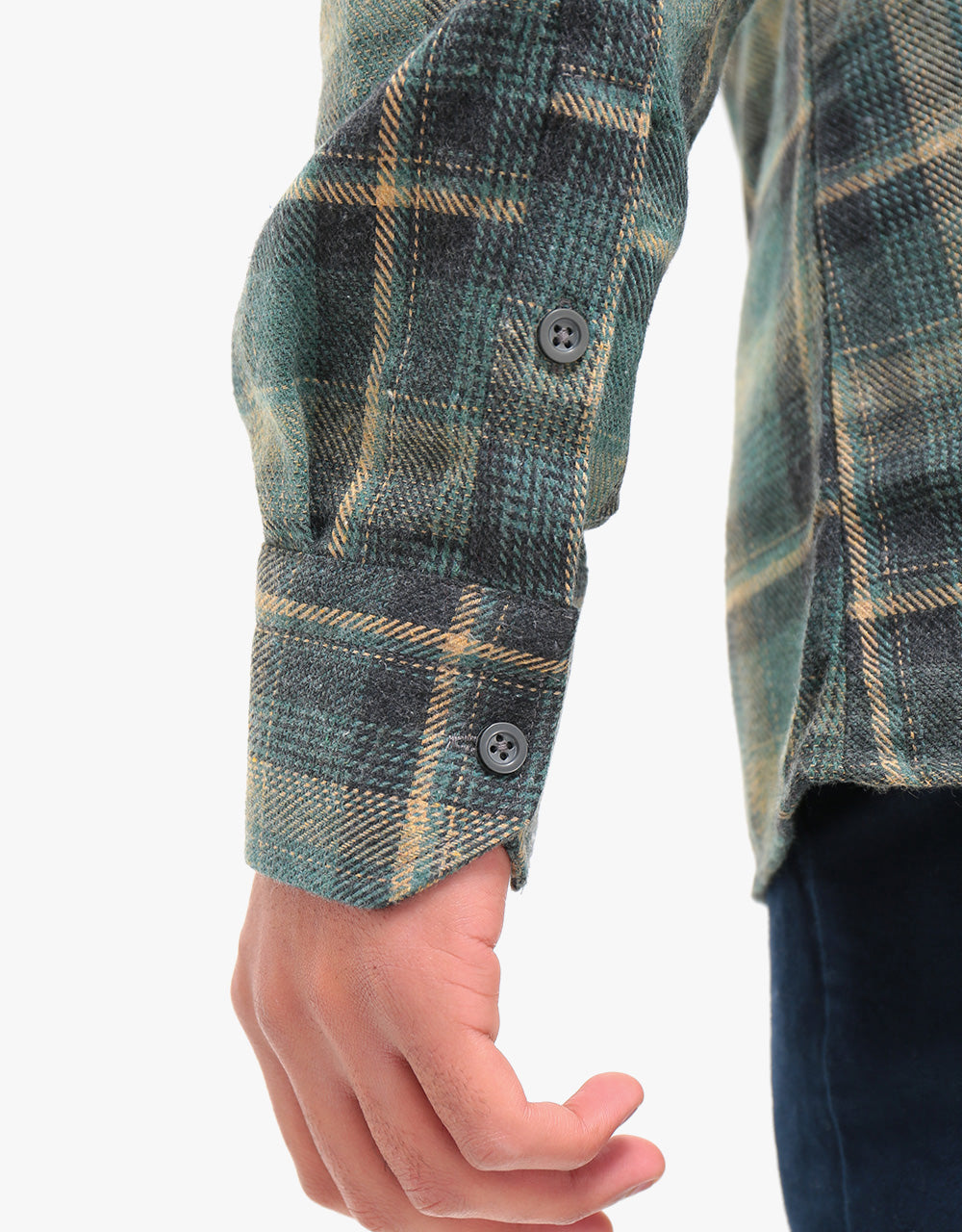 Route One Buachaille Flannel Shirt - Green/Multi