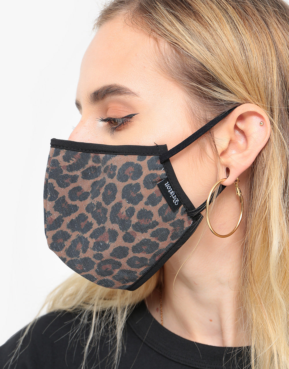 Brixton Antimicrobial Face Mask - Leopard