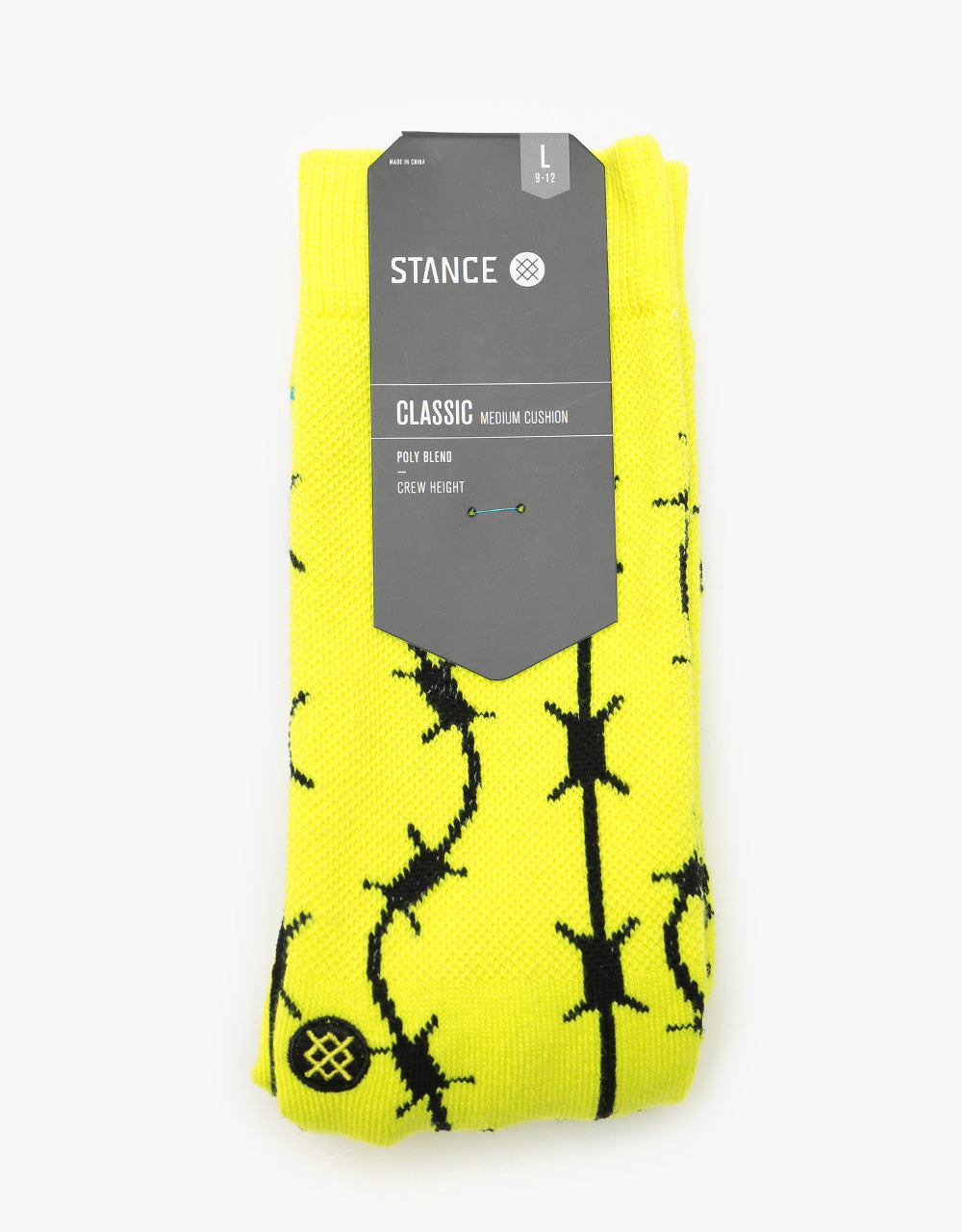 Stance Keep Out Crew Socks - Neon Yellow