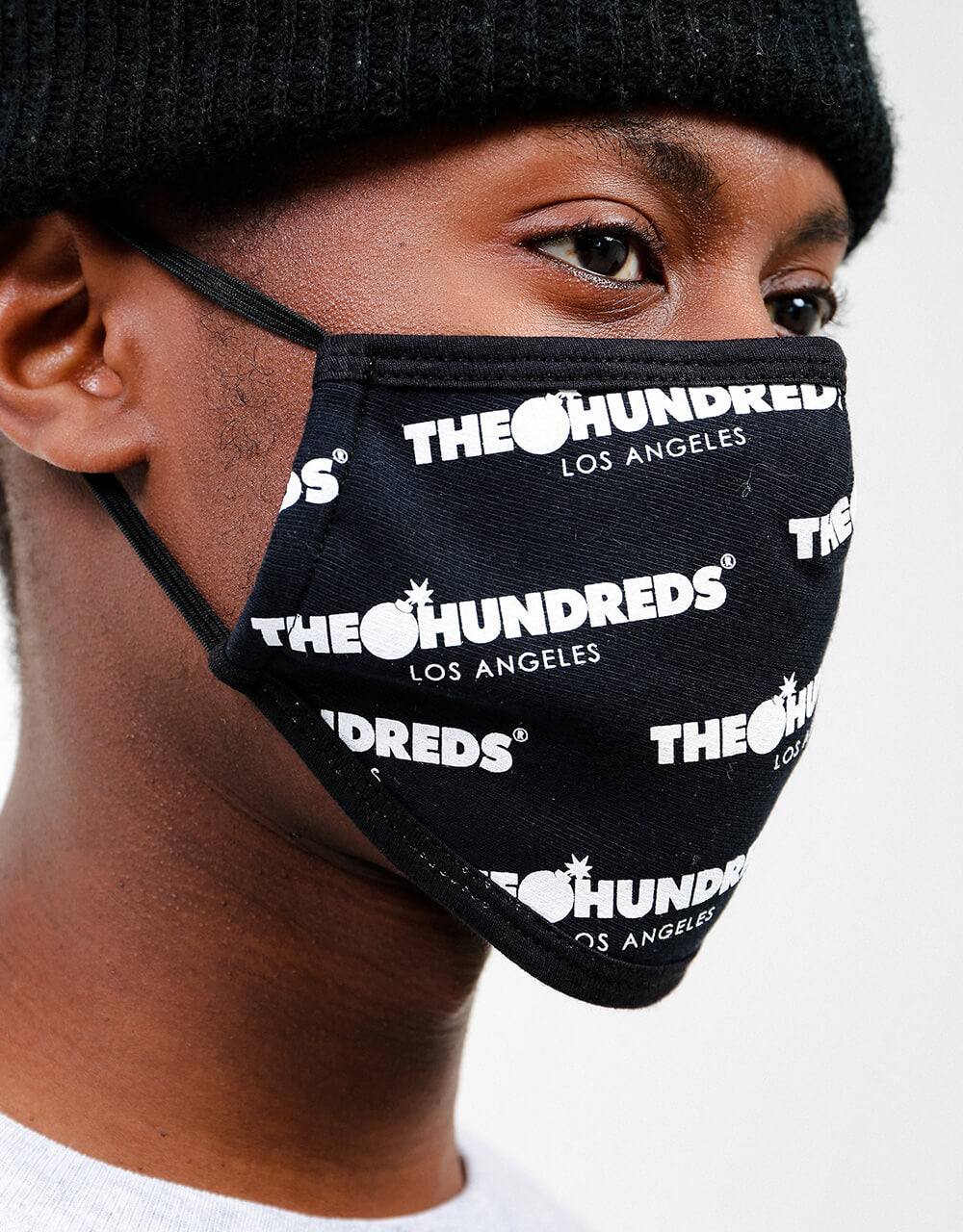 The Hundreds Bar Slant Face Mask - Black