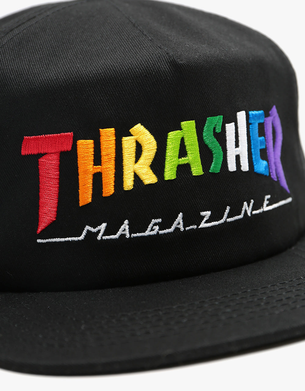 Thrasher Rainbow Mag Snapback Cap - Black