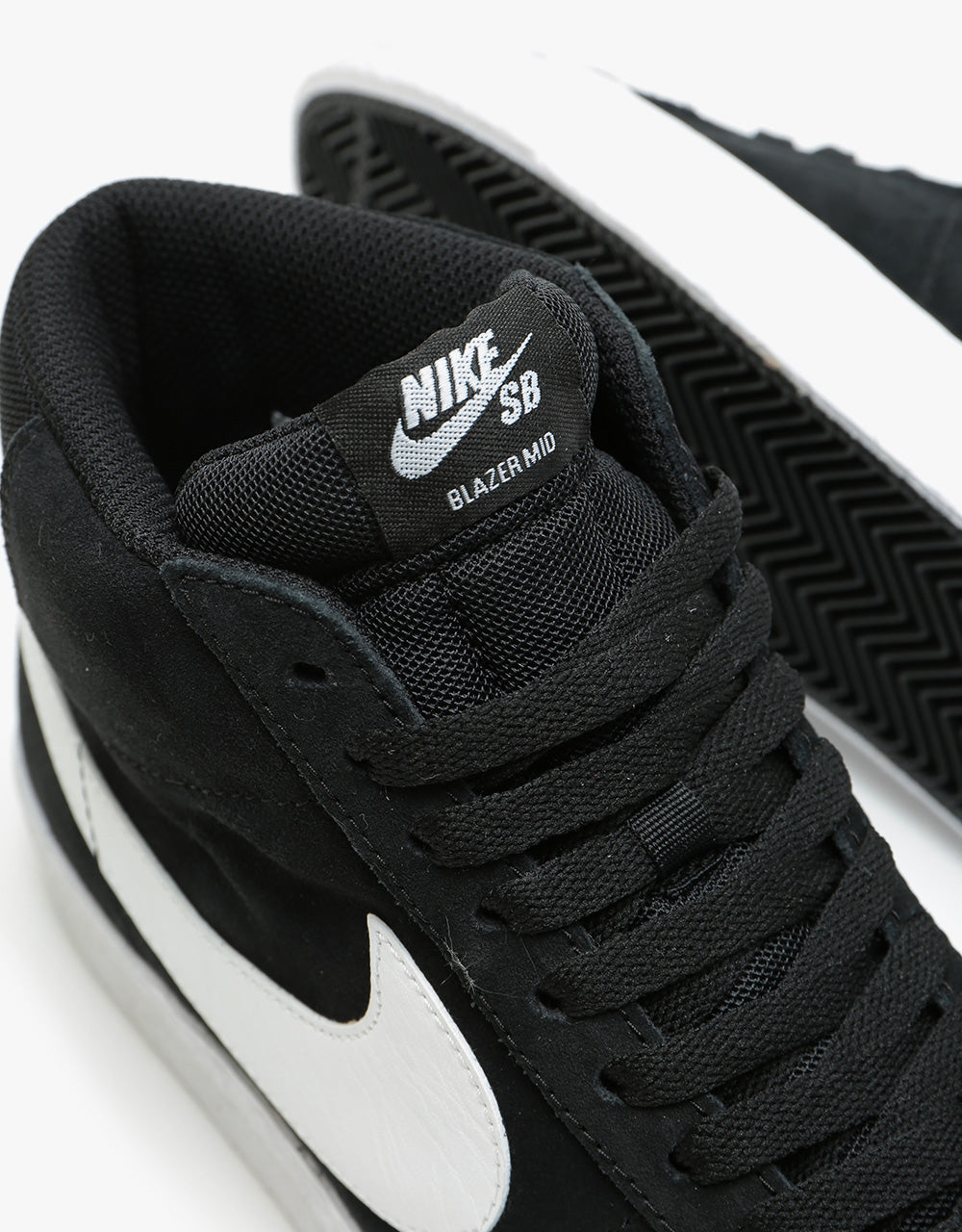 Nike SB Zoom Blazer Mid Skate Shoes - Black/White-White-White