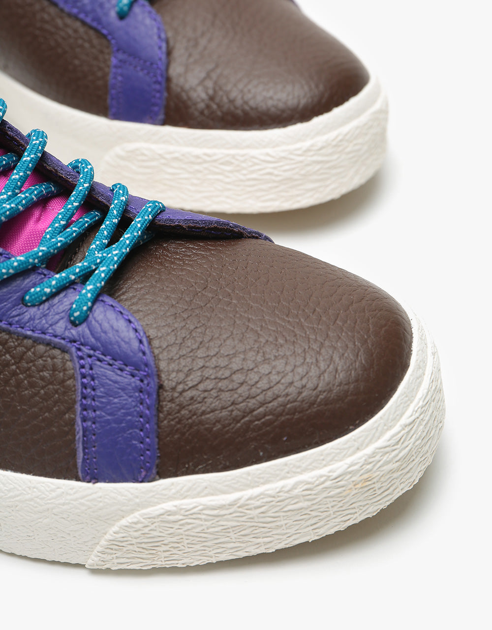 Nike SB Zoom Blazer Mid Premium Skate Shoes - Flax/White-Green Abyss-Court Purple