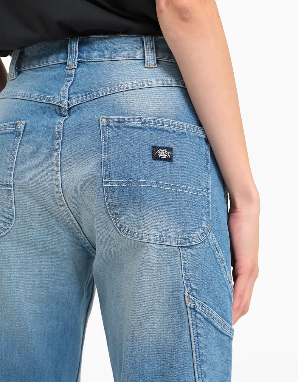 Dickies Womens Park City Carpenter Jeans - Light Blue