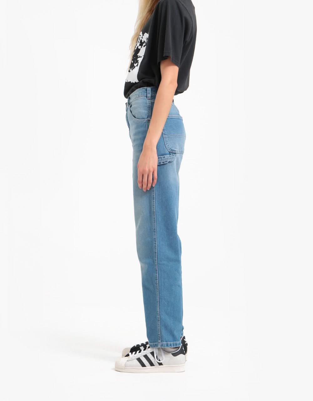 Dickies Womens Park City Carpenter Jeans - Light Blue