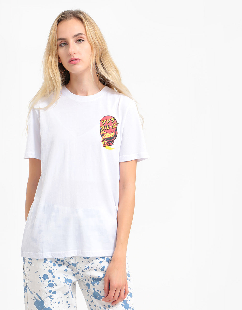 Santa Cruz Womens Dot Group T-Shirt - White