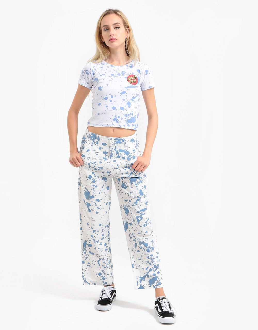 Santa Cruz Womens Kit T-Shirt - White/Blue
