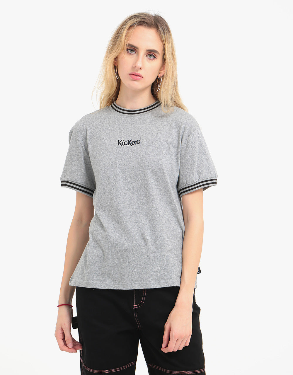 Kickers® Womens S/S T-Shirt - Grey Marl