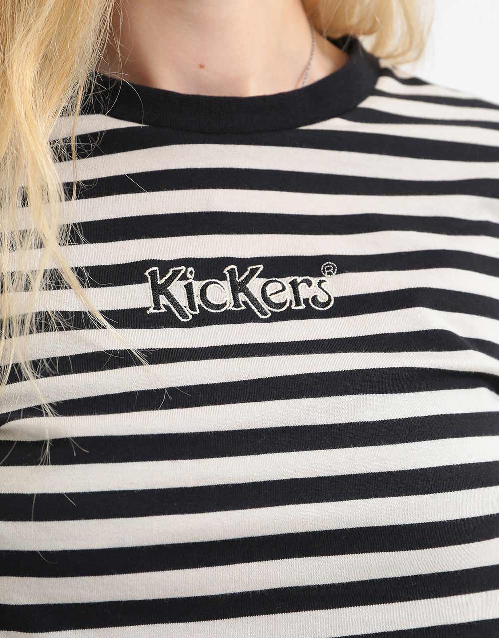 Kickers® Womens L/S Ringer T-Shirt - Stripe