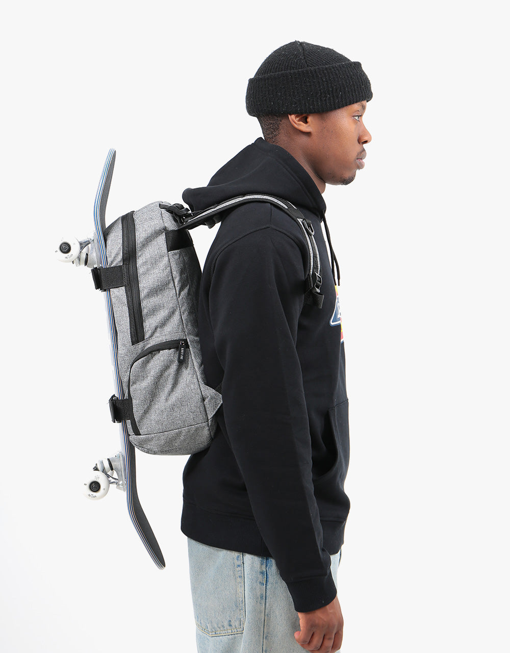 Route One Recycled Skatepack - Grey Crosshatch