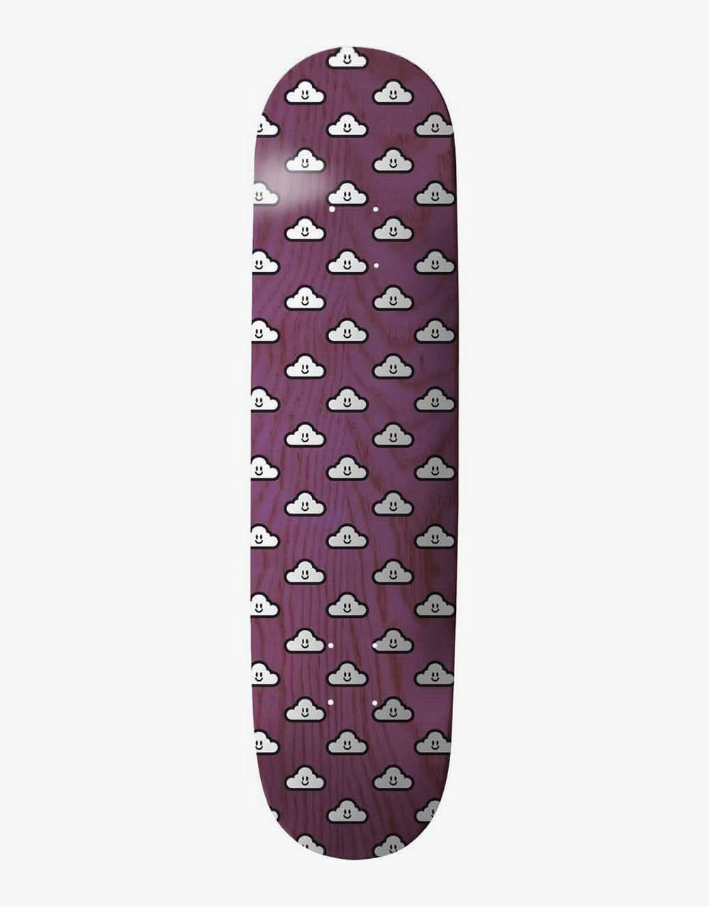 Thank You Good Clouds Woodgrain Skateboard Deck - 8"