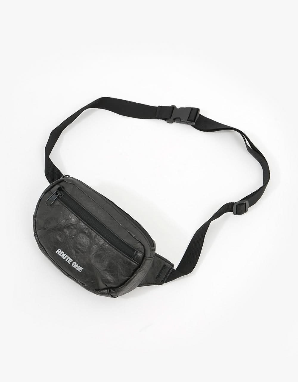 Route One Recycled Cross Body Bag - Tyvek Black