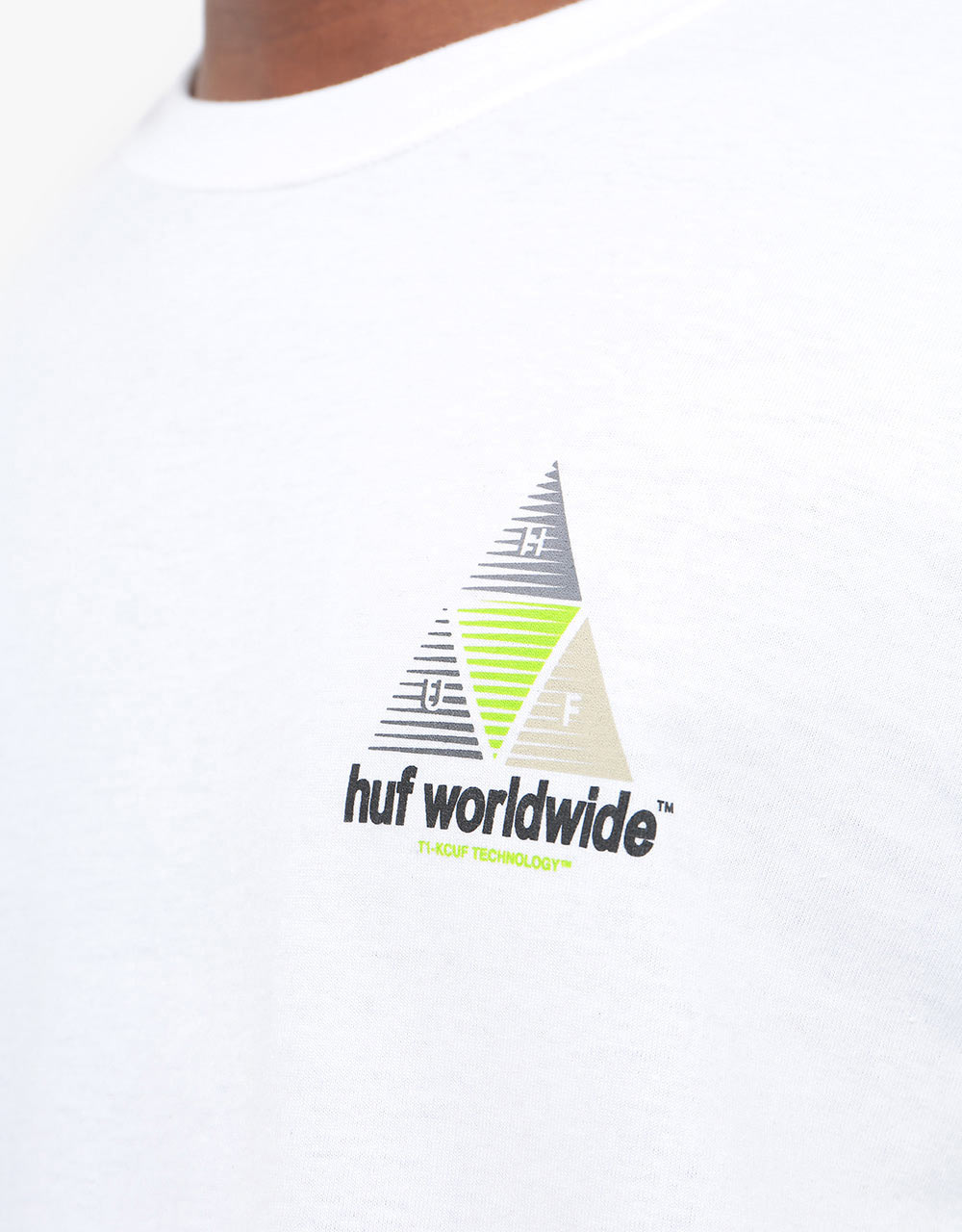 HUF Prism Logo Sportif L/S T-Shirt - White