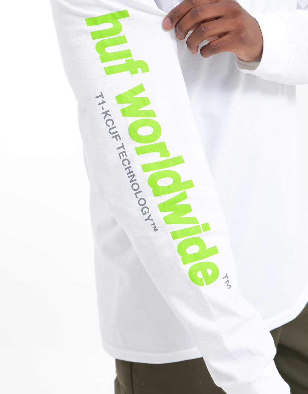 HUF Prism Logo Sportif L/S T-Shirt - White