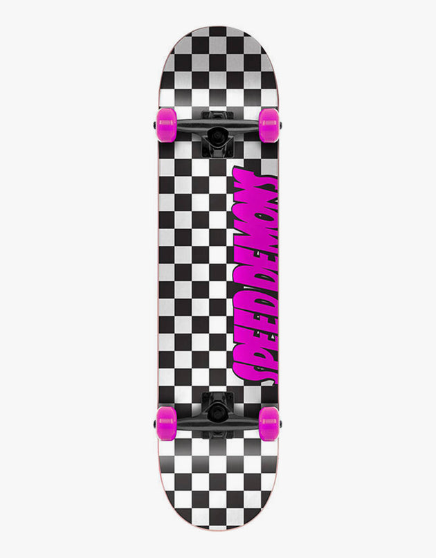 Speed Demons Checkers Complete Skateboard - 7.75"