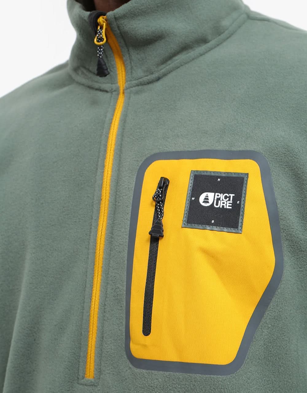 Picture Thomas 1/4 Zip Fleece Sweatshirt - Lichen Green