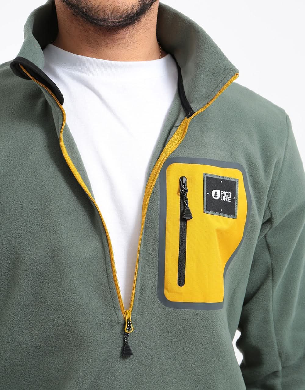 Picture Thomas 1/4 Zip Fleece Sweatshirt - Lichen Green