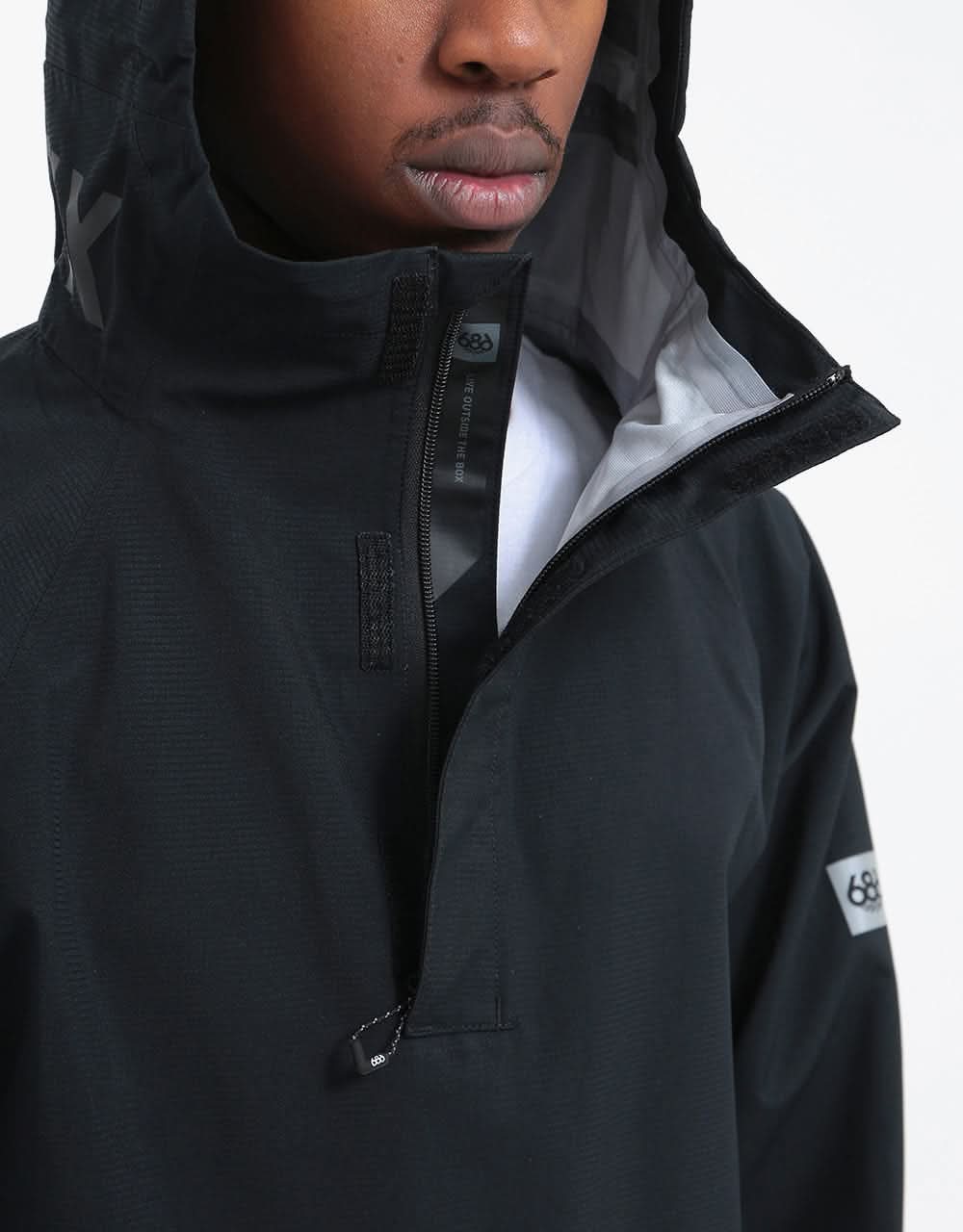 686 Pike 3L Hoody Snowboard Jacket - Black