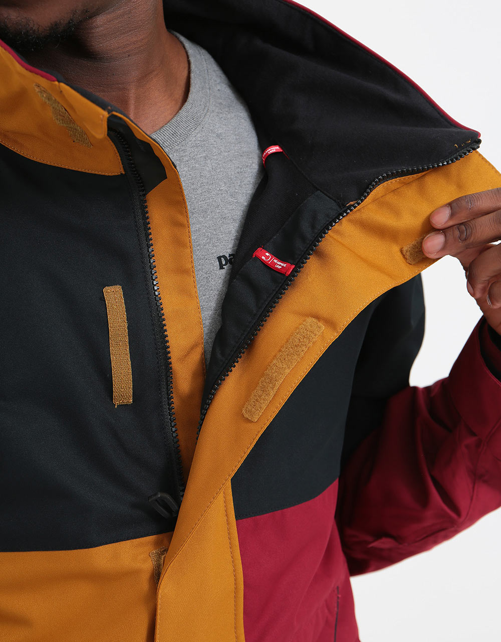 686 Binary Anorak Snowboard Jacket - Oxblood Colourblock