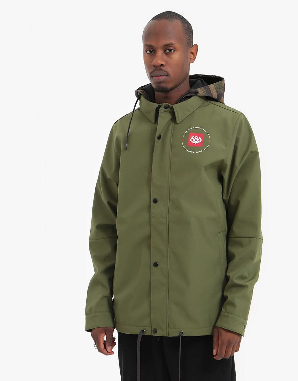 686 Waterproof Coaches 2021 Snowboard Jacket - Surplus Green