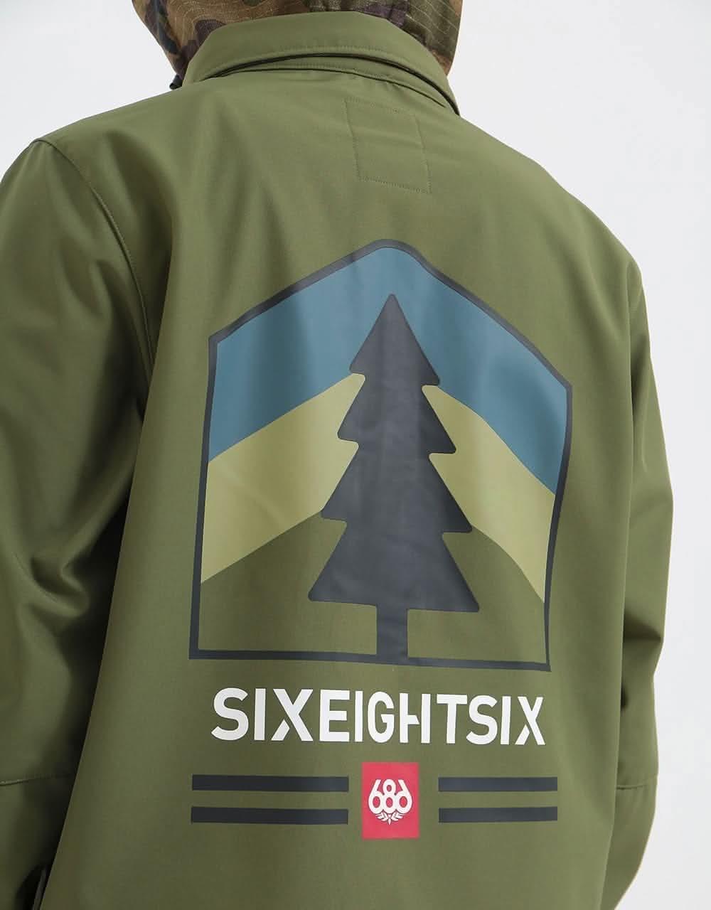 686 Waterproof Coaches 2021 Snowboard Jacket - Surplus Green