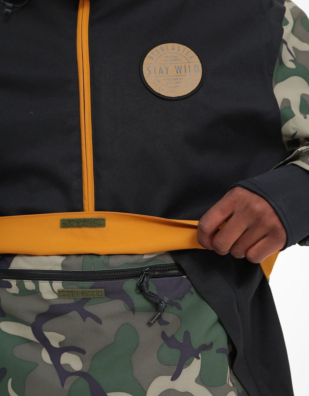 Airblaster Trenchover Snowboard Jacket - OG Dino Gold