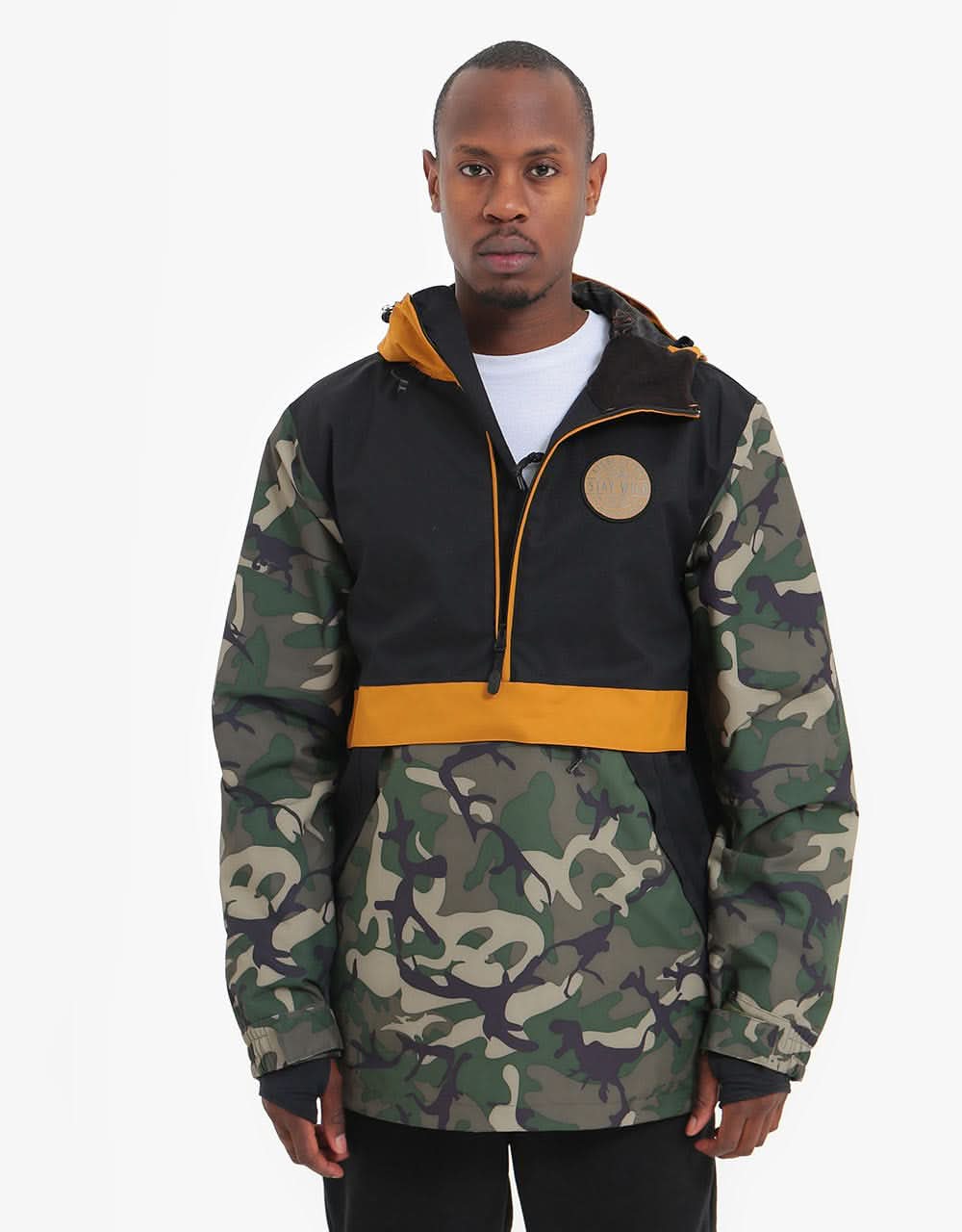 Airblaster Trenchover Snowboard Jacket - OG Dino Gold