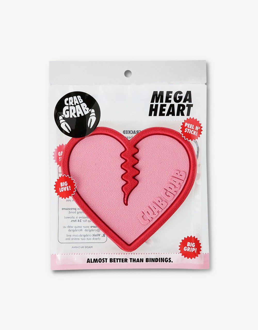 Crab Grab Mega Heart Snowboard Traction - Bubblegum