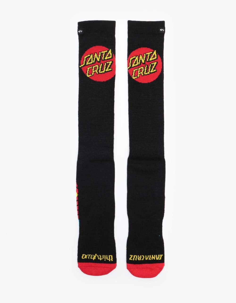 ThirtyTwo x Santa Cruz Classic Dot Snowboard Socks - Black